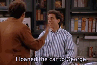 I loaned the car to George. - The Parking Space