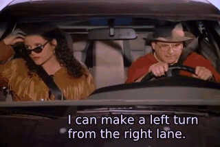 I can make a left turn from the right lane. - The Parking Space